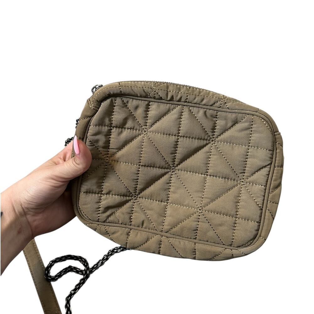 Sonia Rykiel Le Copain Quilted Taupe Crossbody Bag With Gunmetal Chain Strap - Picture 8 of 8